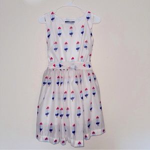 Popsicle Print White Organza Dress Size M